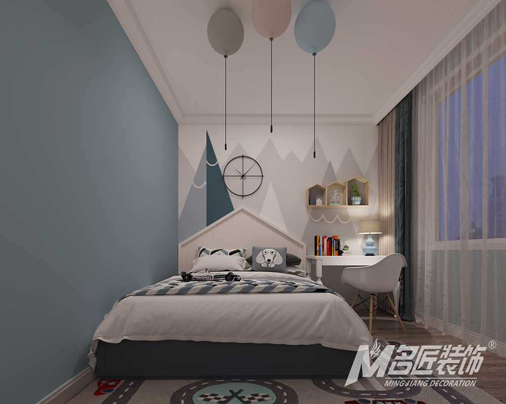 別墅裝修設(shè)計(jì)美式輕奢風(fēng)格-兒童房 別墅裝修設(shè)計(jì)美式輕奢風(fēng)格-兒童房