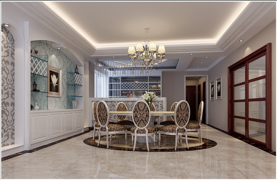 佛山裝修公司簡(jiǎn)歐風(fēng)格室內(nèi)裝修效果圖-餐廳 佛山裝修公司簡(jiǎn)歐風(fēng)格室內(nèi)裝修效果圖-餐廳