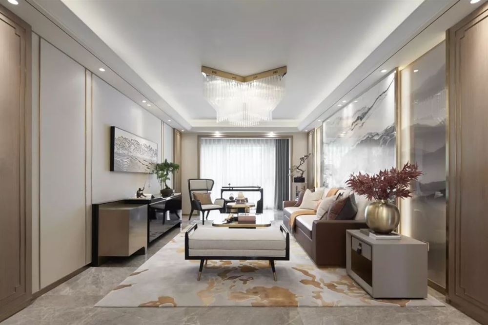 臺州市濱海苑新中式風(fēng)格三居室裝修案例