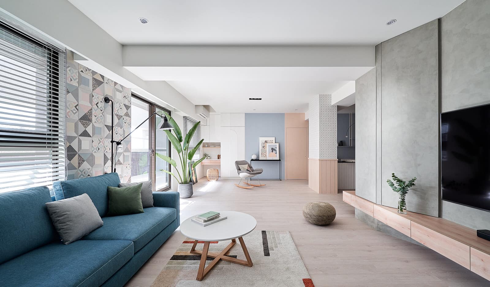 現(xiàn)代簡約風格室內(nèi)家裝案例效果圖-客廳