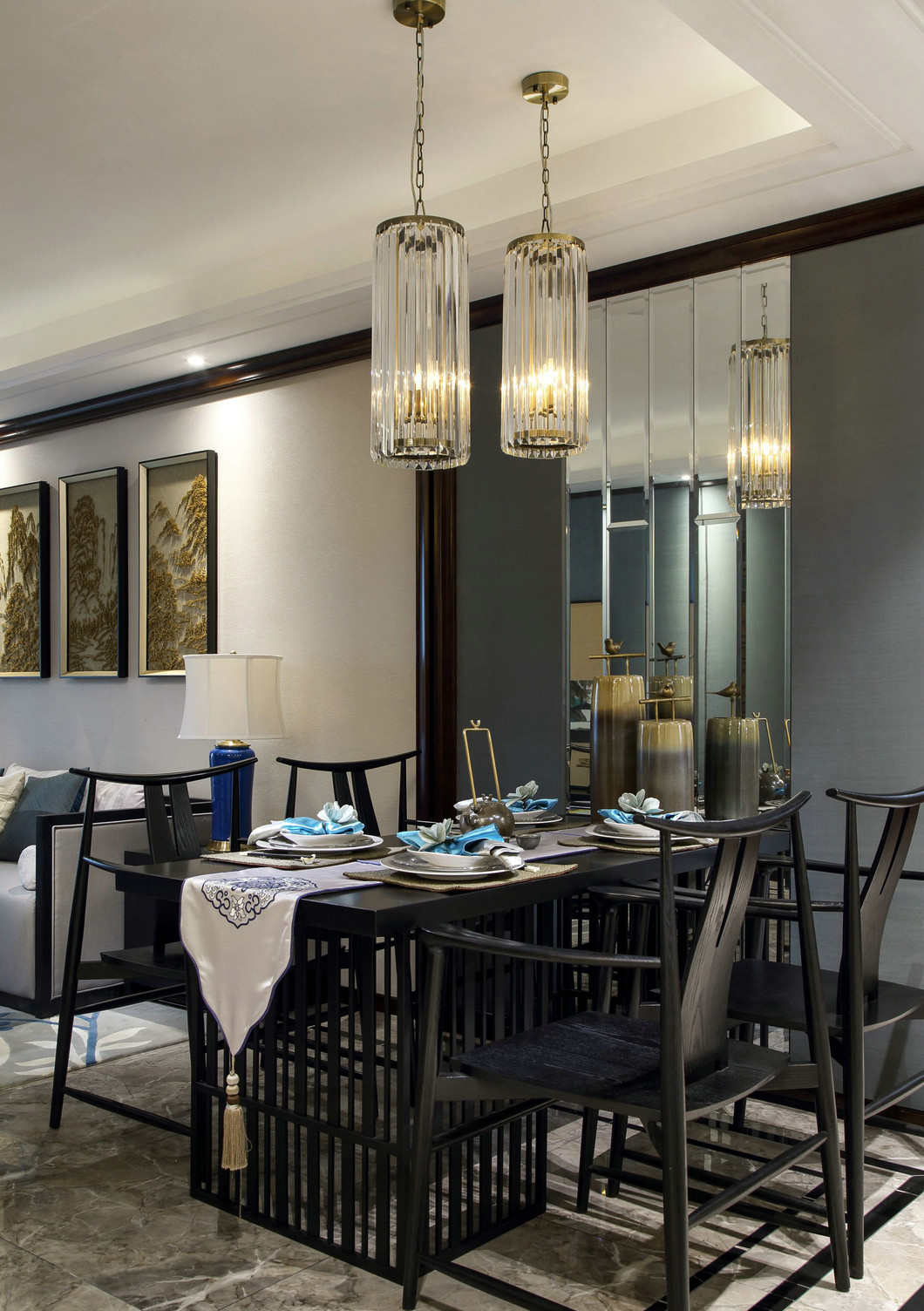 新中式風格室內(nèi)設計家裝案例-餐廳 新中式風格室內(nèi)設計家裝案例-餐廳