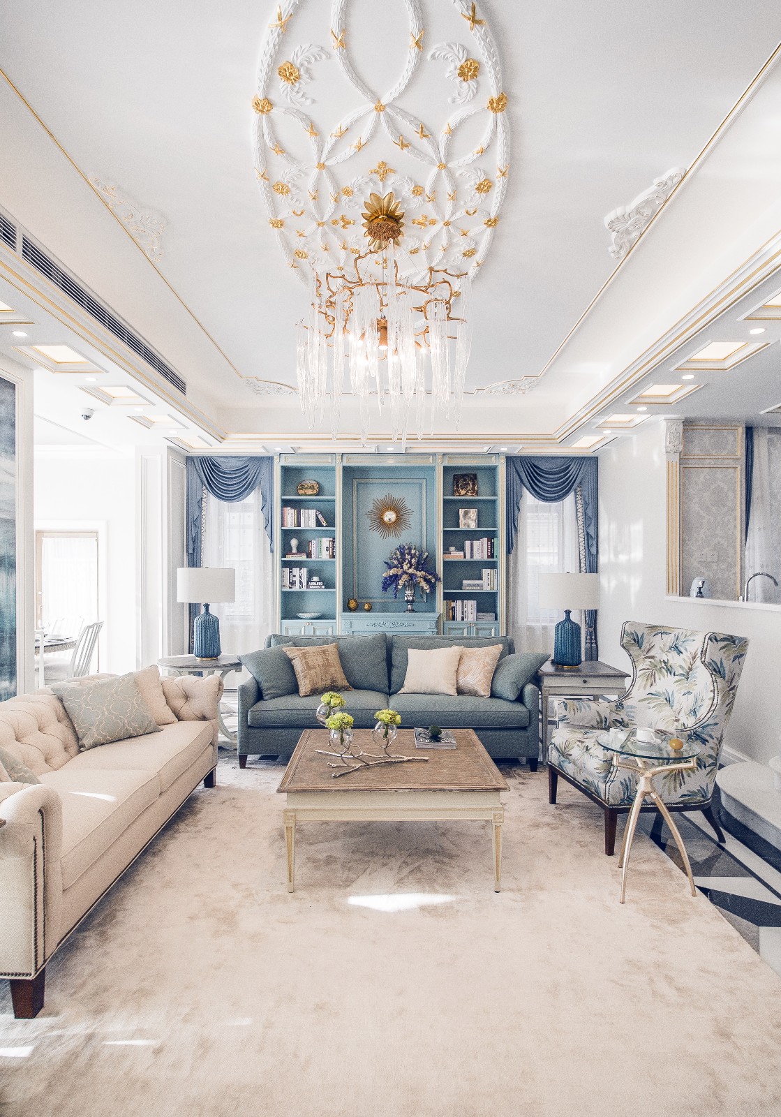 輕奢美式風格家裝設計室內(nèi)裝修效果圖-客廳 輕奢美式風格家裝設計室內(nèi)裝修效果圖-客廳