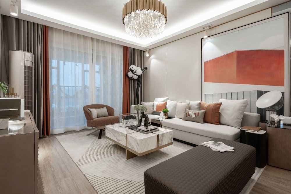 江門(mén)市翠湖灣輕奢風(fēng)格三居室裝修案例