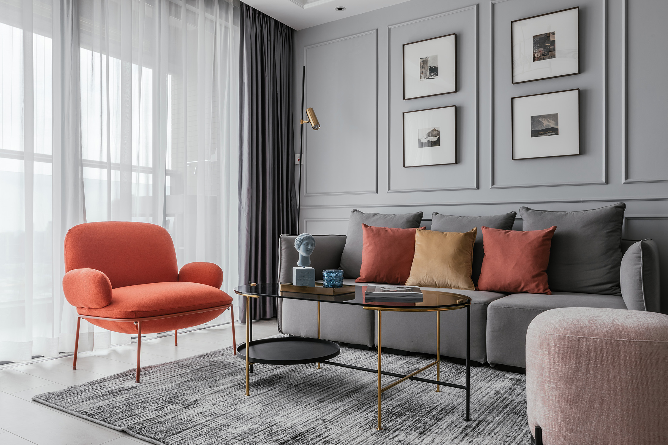 輕奢北歐風(fēng)格室內(nèi)家裝案例效果圖-客廳 輕奢北歐風(fēng)格室內(nèi)家裝案例效果圖-客廳