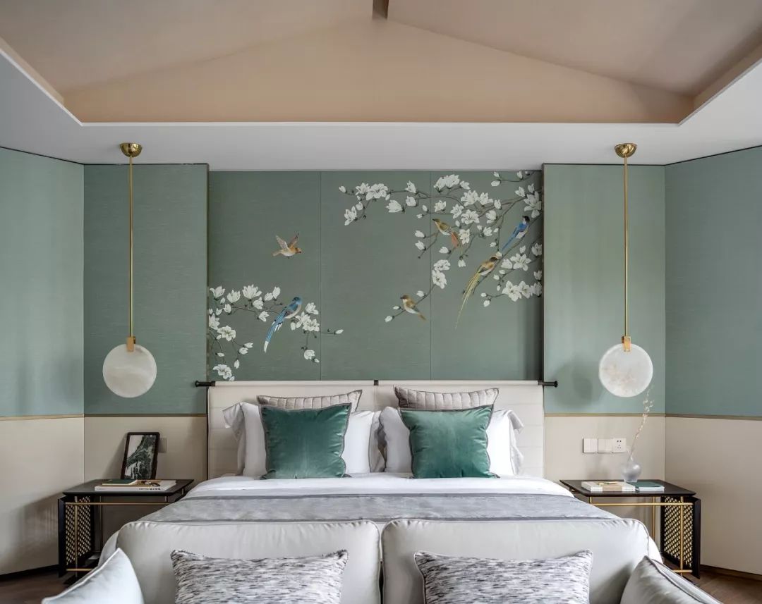 新中式風格家裝設計室內裝修效果圖-臥室 新中式風格家裝設計室內裝修效果圖-臥室