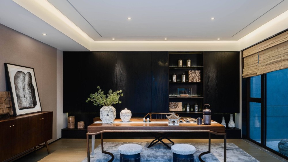 新中式風(fēng)格別墅室內(nèi)設(shè)計案例-書房 新中式風(fēng)格別墅室內(nèi)設(shè)計案例-書房