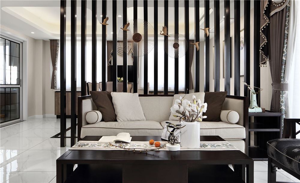 江門市雁山豪苑新中式風(fēng)格四居室裝修案例