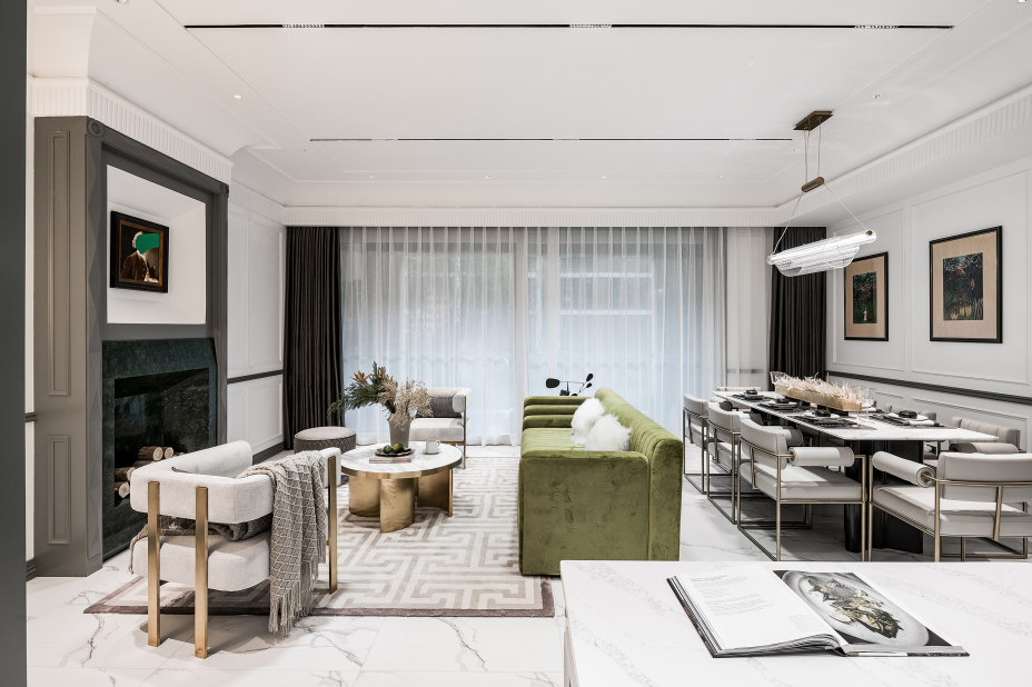 歐式輕奢風(fēng)格家裝設(shè)計室內(nèi)裝修效果圖-客餐廳 歐式輕奢風(fēng)格家裝設(shè)計室內(nèi)裝修效果圖-客餐廳