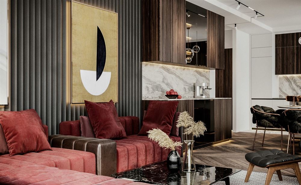 江門市陽光新城輕奢風(fēng)格三居室裝修案例