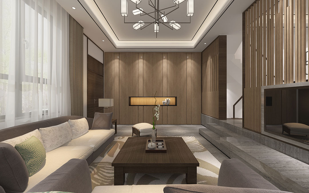 新中式風格別墅室內(nèi)設計家裝案例-客廳 新中式風格別墅室內(nèi)設計家裝案例-客廳