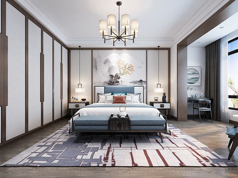 楚雄彝族自治州錦繡苑新中式風(fēng)格別墅裝修案例