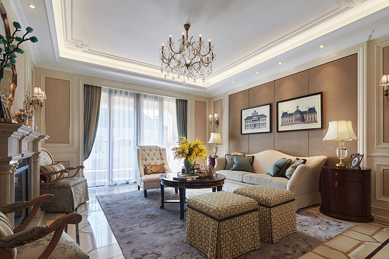 簡(jiǎn)歐輕奢風(fēng)格室內(nèi)裝修效果圖-尚都城奧特萊斯四居160平米-客廳 簡(jiǎn)歐輕奢風(fēng)格室內(nèi)裝修效果圖-尚都城奧特萊斯四居160平米-客廳