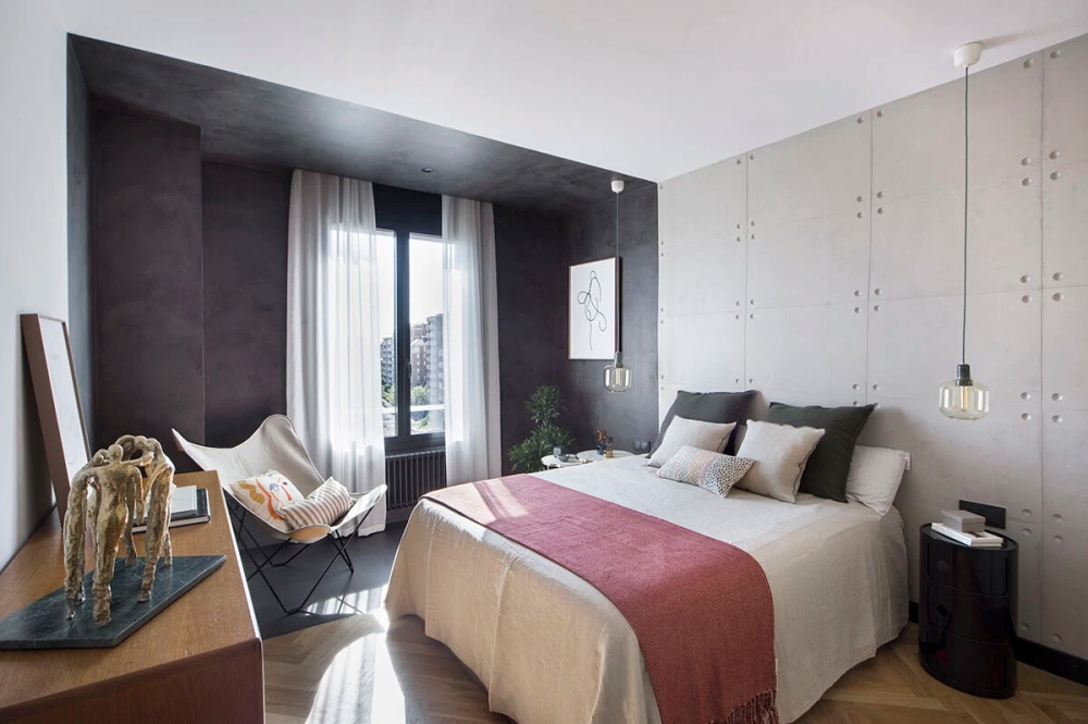 簡約高級灰風格室內(nèi)設計家裝案例-主臥 簡約高級灰風格室內(nèi)設計家裝案例-主臥