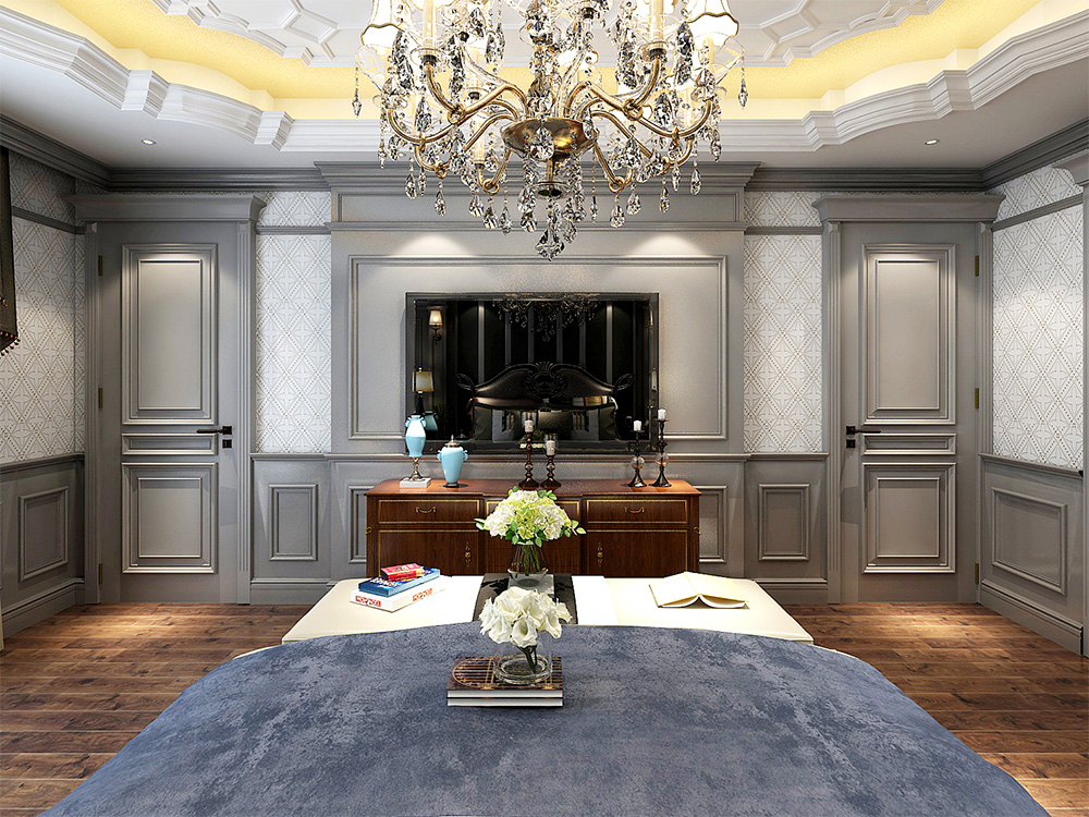 裝修案例經(jīng)典美式風(fēng)格別墅裝修效果圖-主臥 裝修案例經(jīng)典美式風(fēng)格別墅裝修效果圖-主臥