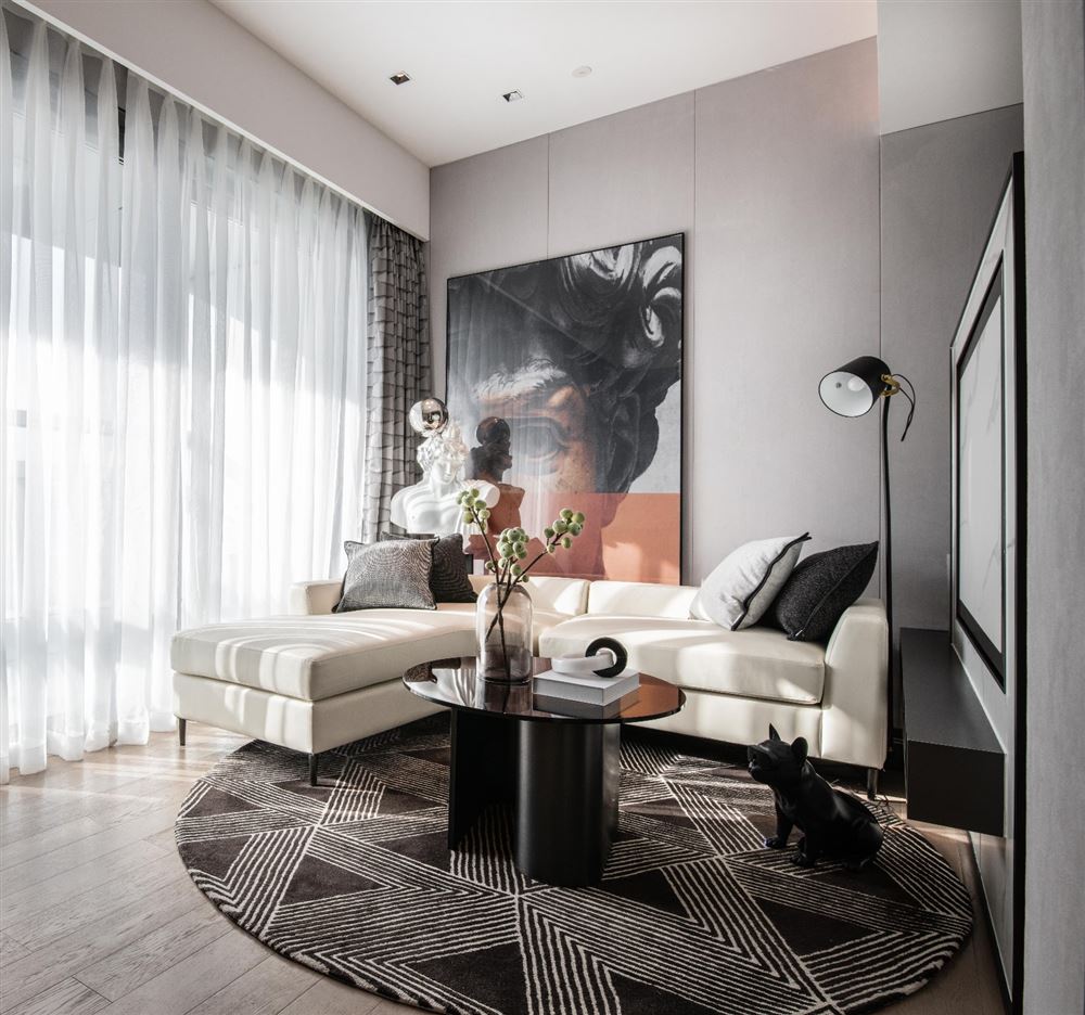 清遠(yuǎn)市云山詩意輕奢風(fēng)格三居室裝修案例