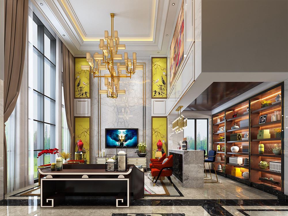 佛山市旭輝雅居樂清樾歐式風格別墅裝修案例