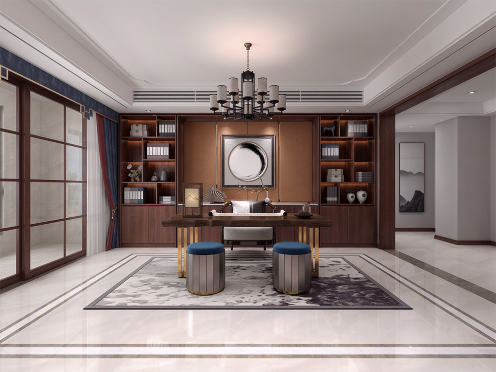新中式別墅大宅裝修設(shè)計(jì)-書房 新中式別墅大宅裝修設(shè)計(jì)-書房