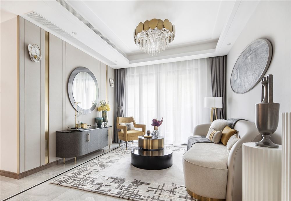 廣州市南沙碧桂園輕奢風(fēng)格三居室裝修案例