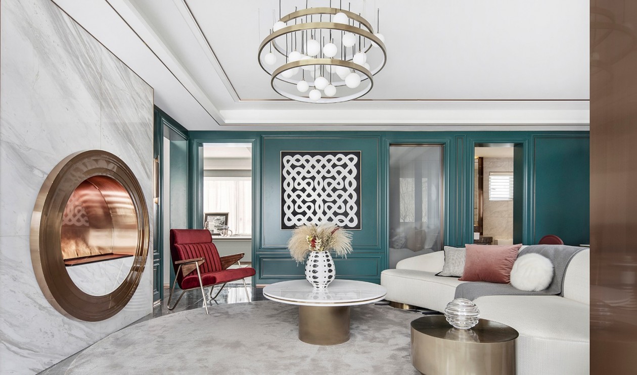 奢華輕奢風(fēng)格室內(nèi)家裝案例效果圖-客廳 奢華輕奢風(fēng)格室內(nèi)家裝案例效果圖-客廳