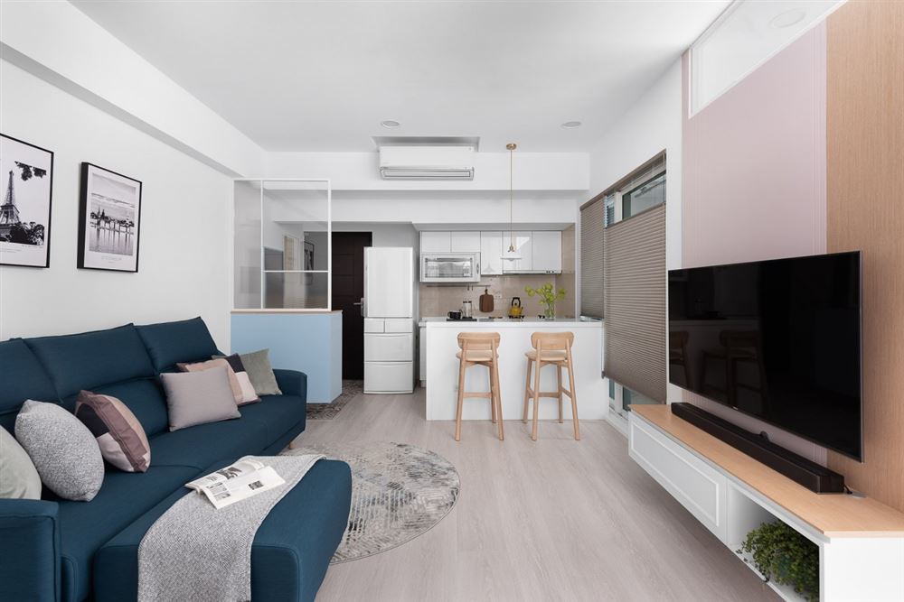 江門市文昌花園現(xiàn)代簡約風(fēng)格二居室裝修案例