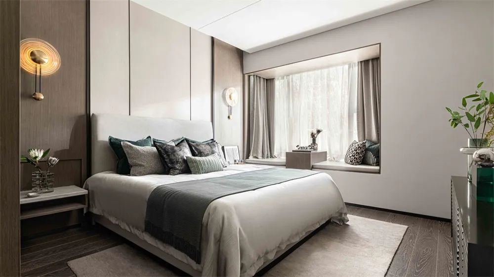 簡(jiǎn)約新中式風(fēng)格室內(nèi)設(shè)計(jì)家裝案例-臥室 簡(jiǎn)約新中式風(fēng)格室內(nèi)設(shè)計(jì)家裝案例-臥室