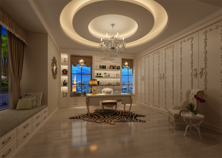 保利高爾夫郡別墅322平米歐式風格裝修案例-書房 保利高爾夫郡別墅322平米歐式風格裝修案例-書房