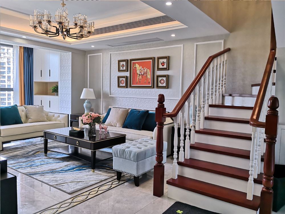 江門市御郡花園歐式風(fēng)格復(fù)式裝修案例