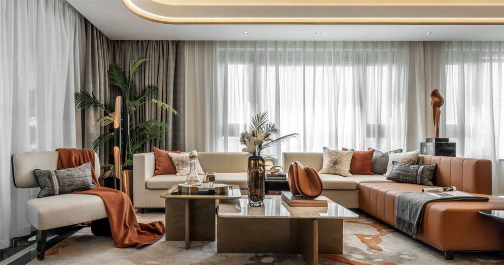 曲靖市南疆坤城輕奢風(fēng)格四居室裝修案例