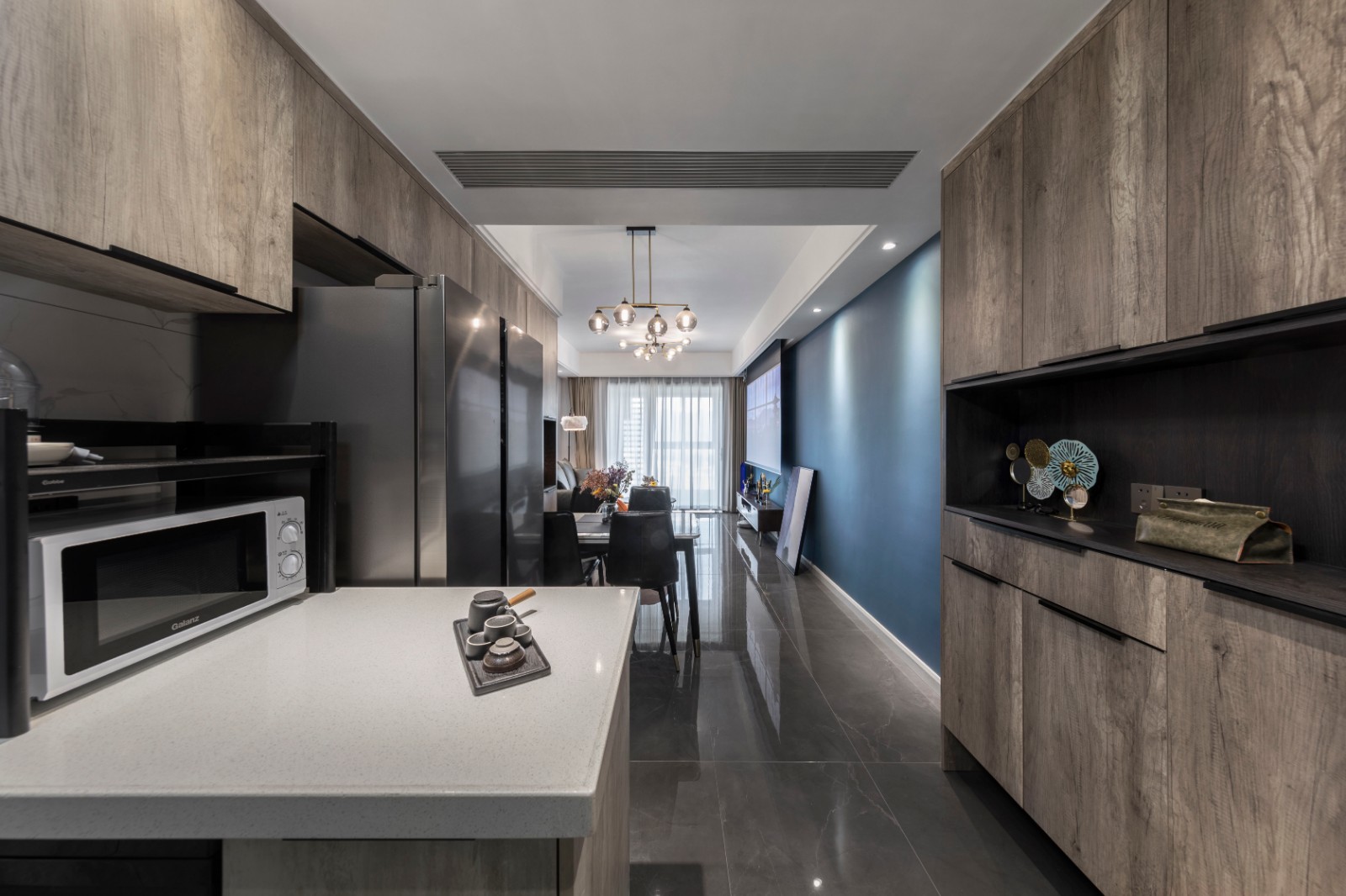 現(xiàn)代輕奢風格靜謐灰室內家裝設計-廚房 現(xiàn)代輕奢風格靜謐灰室內家裝設計-廚房