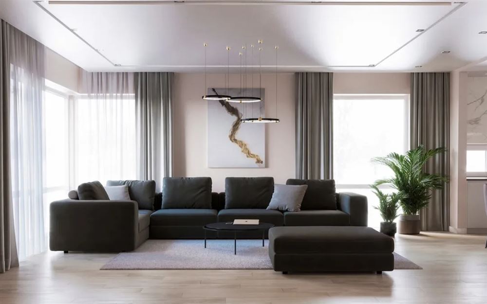 江門市江灣一品輕奢風(fēng)格三居室裝修案例