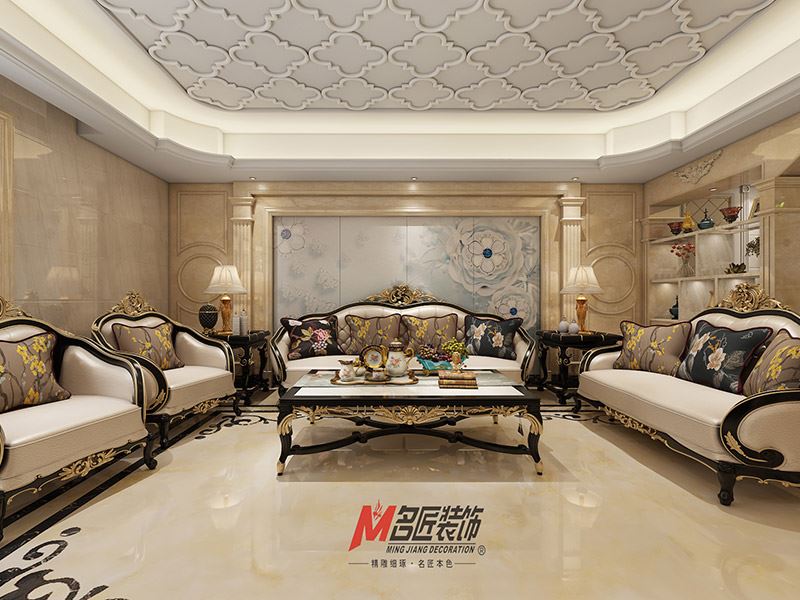 揭陽(yáng)市碧水云天歐式風(fēng)格三居室裝修案例