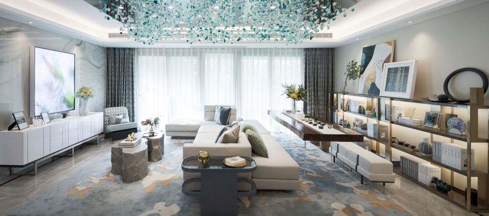 佛山市恒大山湖郡輕奢風(fēng)格四居室裝修案例