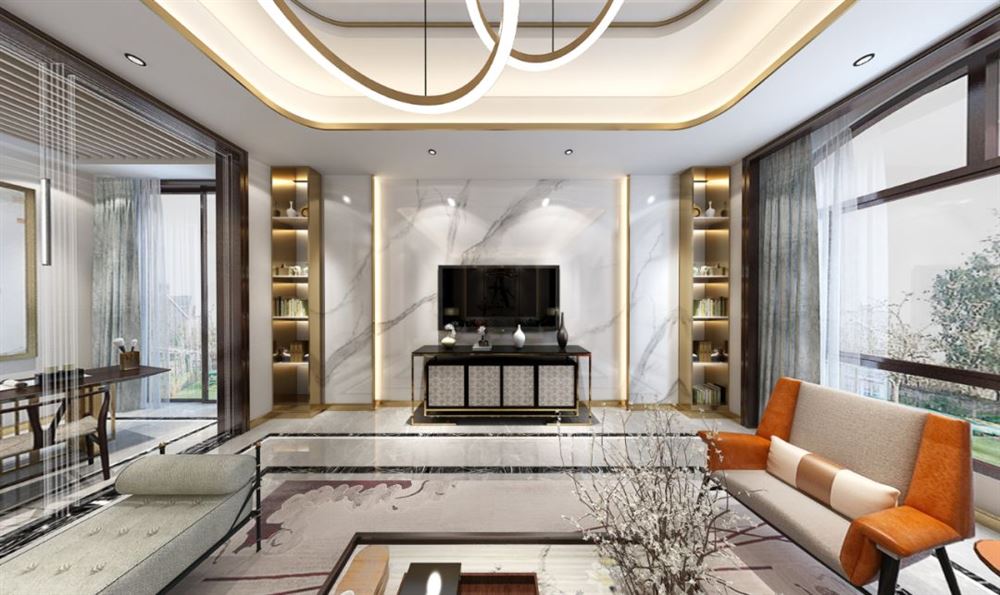 廣州市保利花城歐式風格三居室裝修案例