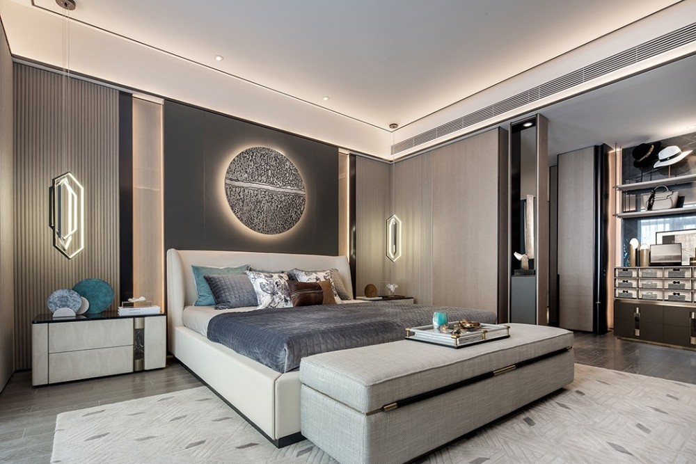 新中式風(fēng)格室內(nèi)家裝案例效果圖-主臥 新中式風(fēng)格室內(nèi)家裝案例效果圖-主臥