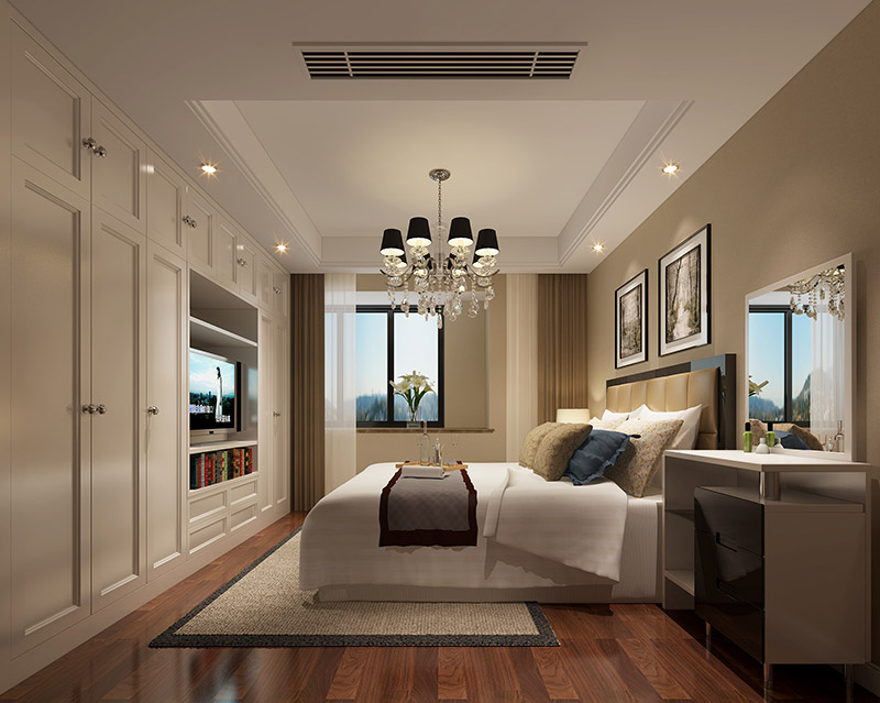 藍山花園三居139平米北歐風(fēng)格裝修案例-主臥 藍山花園三居139平米北歐風(fēng)格裝修案例-主臥