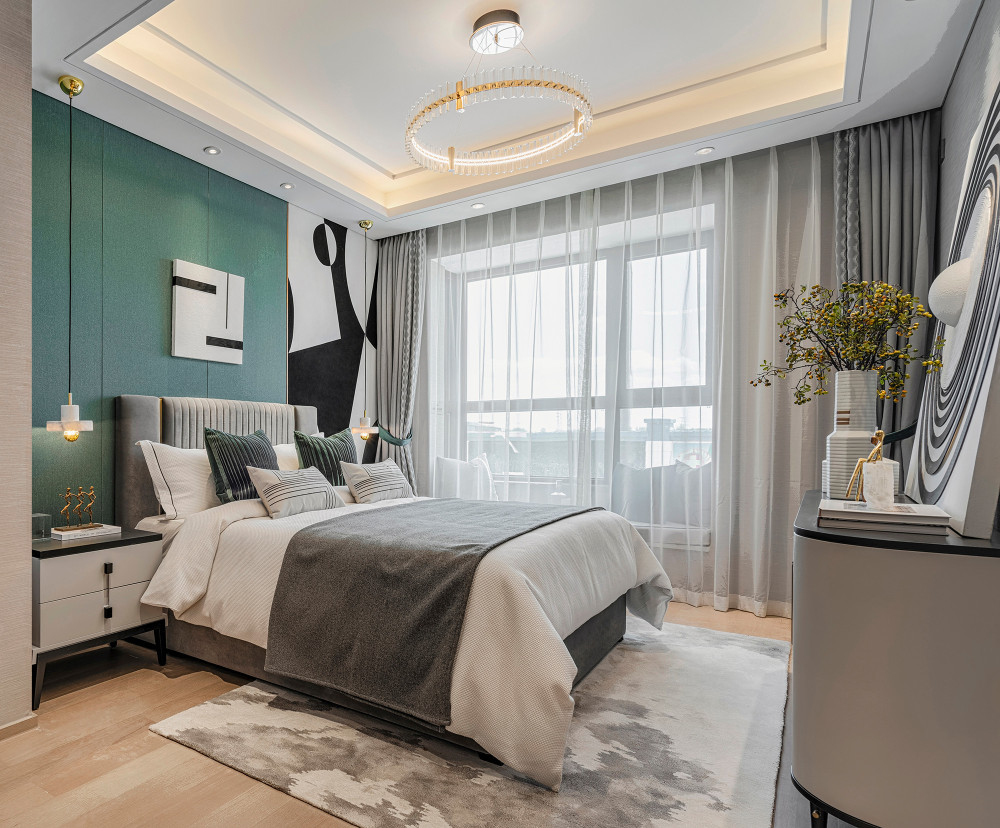 北歐輕奢風(fēng)格室內(nèi)家裝案例效果圖-主臥 北歐輕奢風(fēng)格室內(nèi)家裝案例效果圖-主臥