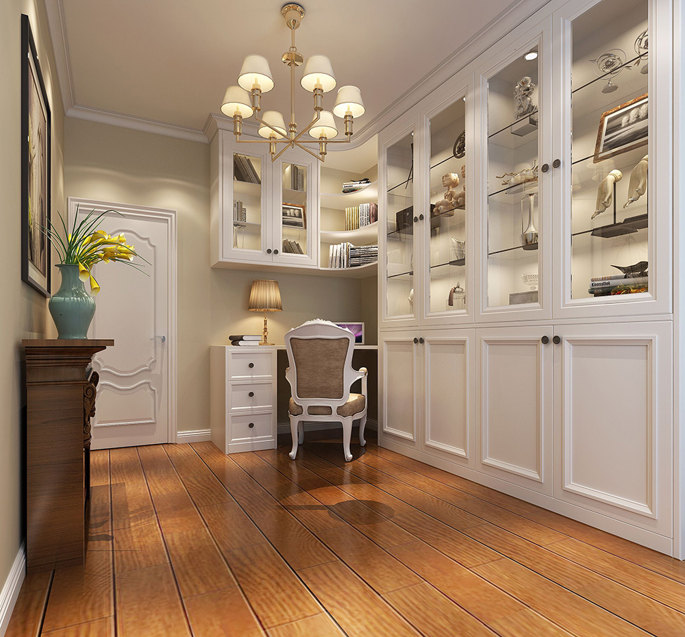 裝修公司簡歐風(fēng)格室內(nèi)裝修效果圖-書房 裝修公司簡歐風(fēng)格室內(nèi)裝修效果圖-書房