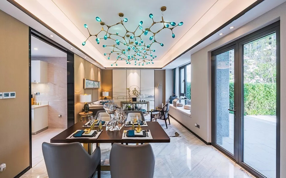 新中式風(fēng)格別墅家裝案例效果圖-餐廳 新中式風(fēng)格別墅家裝案例效果圖-餐廳