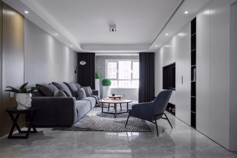 現(xiàn)代簡約風(fēng)格室內(nèi)家裝案例效果圖-客廳背景墻 現(xiàn)代簡約風(fēng)格室內(nèi)家裝案例效果圖-客廳背景墻