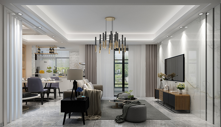 佛山市金地·中南·新城大境現(xiàn)代簡約風格三居室裝修案例