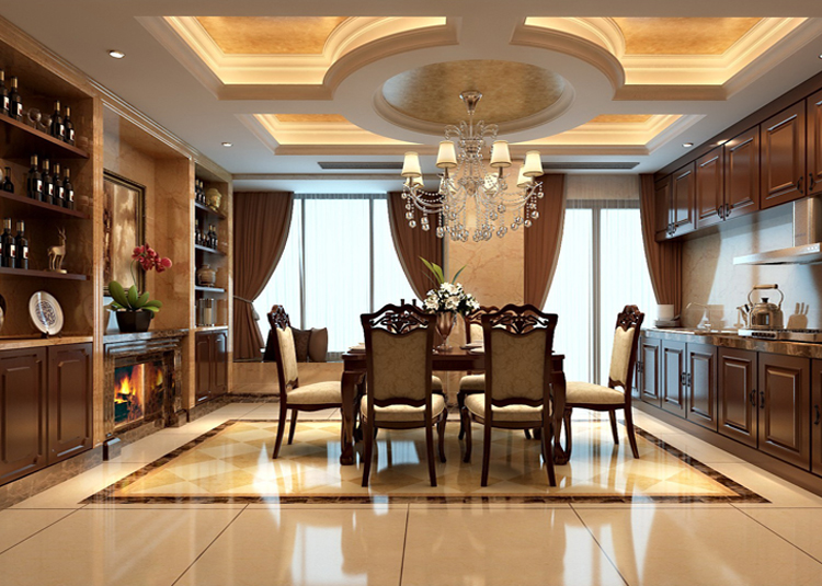 佛山市保利閱江臺歐式風格四居室裝修案例