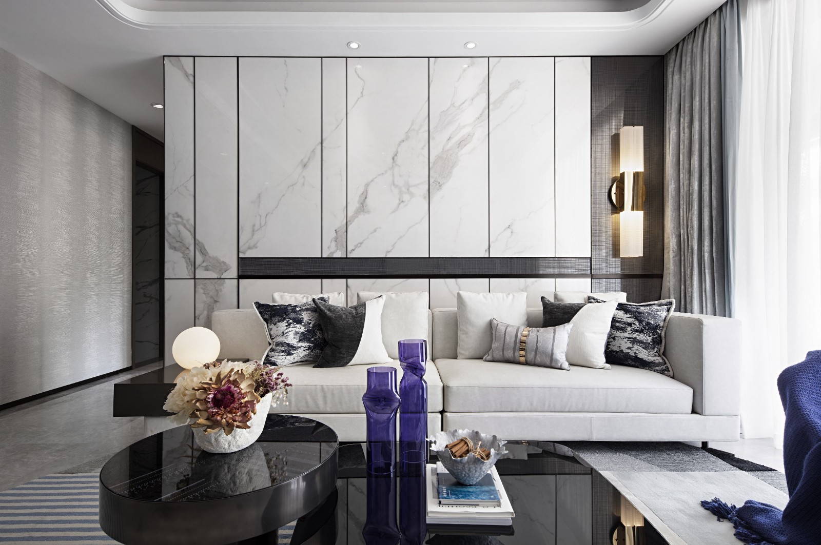 現(xiàn)代輕奢風(fēng)格別墅室內(nèi)設(shè)計(jì)家裝案例-客廳背景墻 現(xiàn)代輕奢風(fēng)格別墅室內(nèi)設(shè)計(jì)家裝案例-客廳背景墻