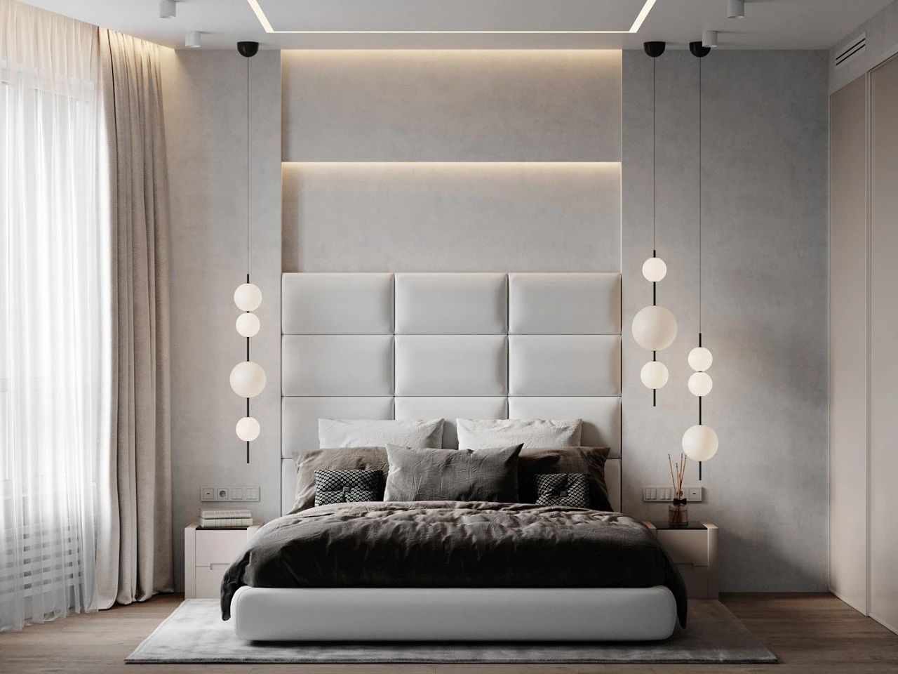 現(xiàn)代簡約風(fēng)格室內(nèi)設(shè)計家裝案例-主臥 現(xiàn)代簡約風(fēng)格室內(nèi)設(shè)計家裝案例-主臥