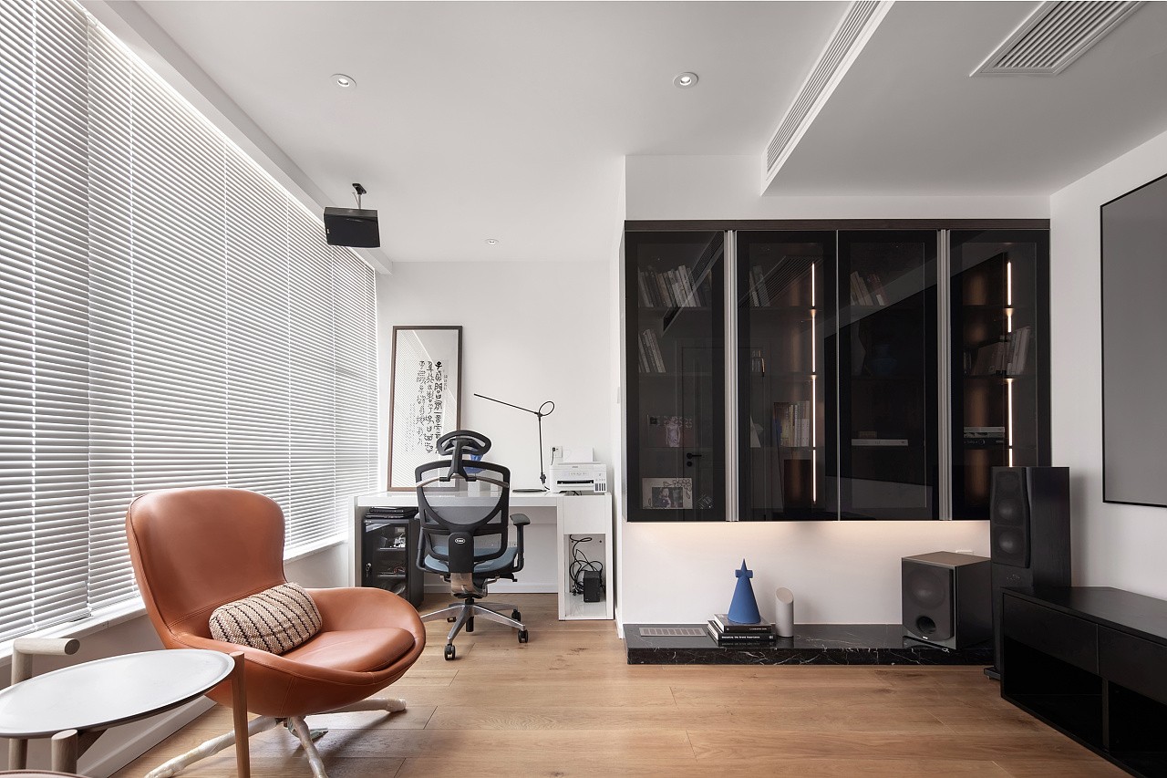 裝修公司現(xiàn)代極簡風格室內裝修效果圖-書房