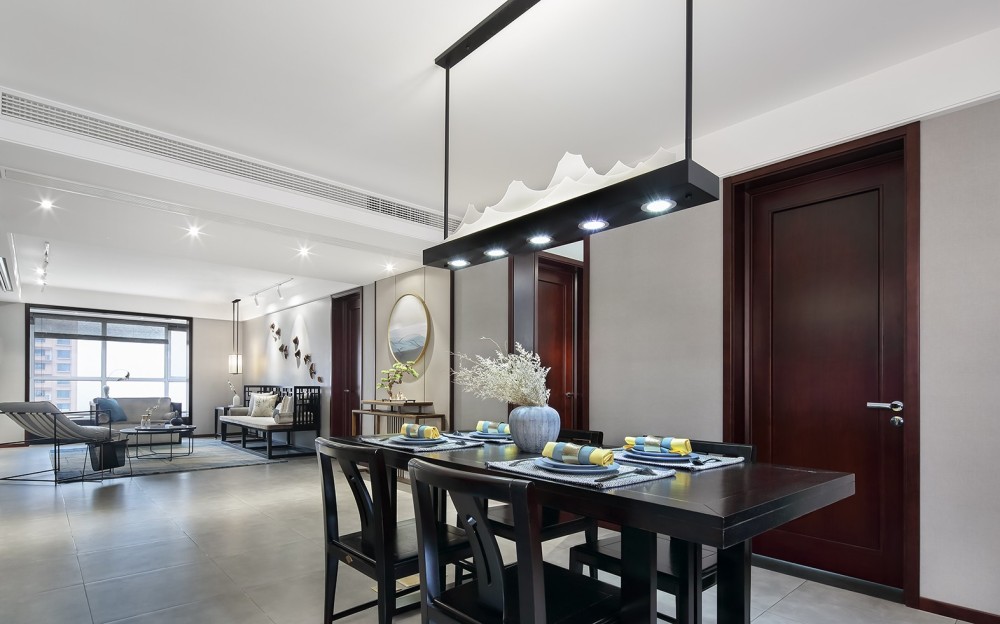 新中式風(fēng)格室內(nèi)家裝案例效果圖-餐廳 新中式風(fēng)格室內(nèi)家裝案例效果圖-餐廳