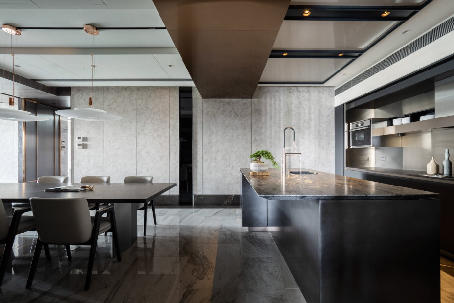 現(xiàn)代簡約風格室內(nèi)家裝案例效果圖-餐廳島臺 現(xiàn)代簡約風格室內(nèi)家裝案例效果圖-餐廳島臺