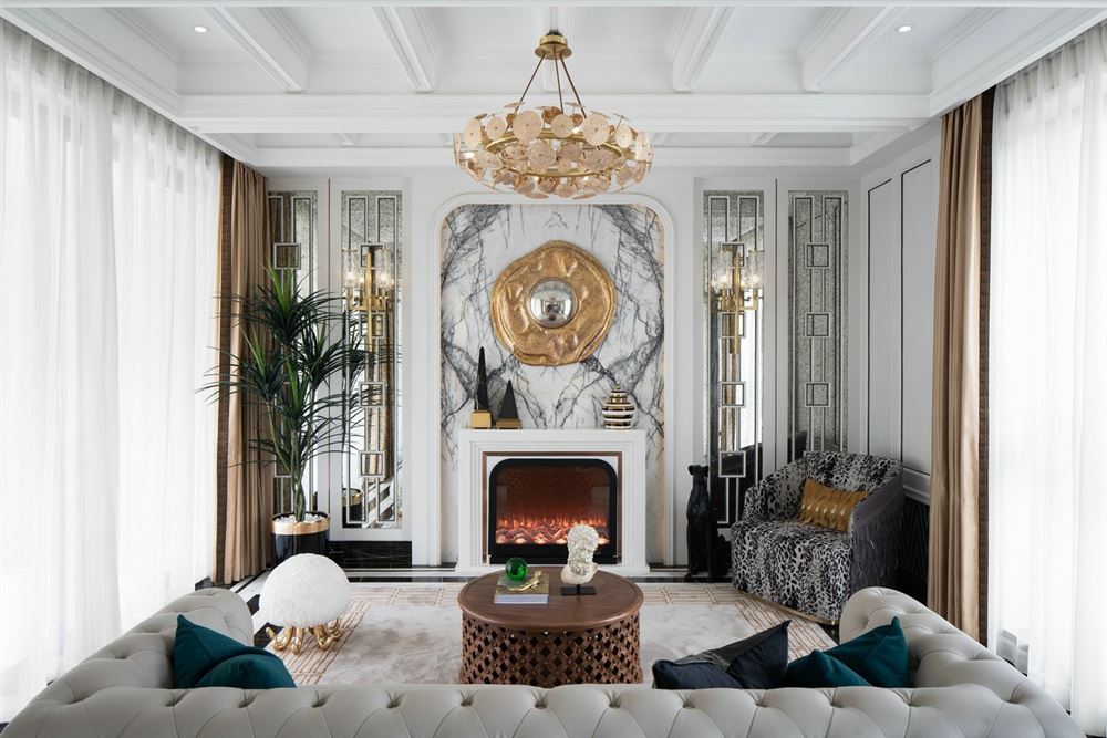 佛山市新希望悅瓏灣輕奢風(fēng)格四居室裝修案例