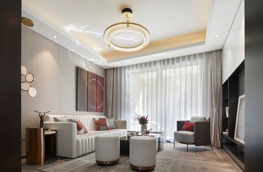 時(shí)尚輕奢風(fēng)格室內(nèi)家裝案例效果圖-客廳 時(shí)尚輕奢風(fēng)格室內(nèi)家裝案例效果圖-客廳