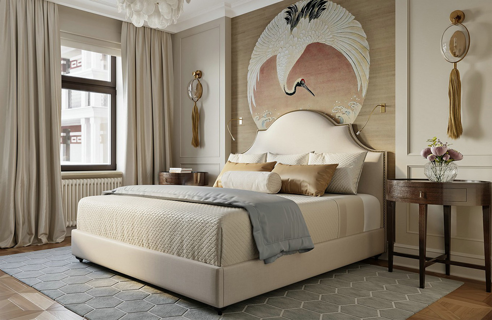 田園輕奢風格室內(nèi)裝修效果圖-碧桂園新仕界四居180平米-臥室 田園輕奢風格室內(nèi)裝修效果圖-碧桂園新仕界四居180平米-臥室