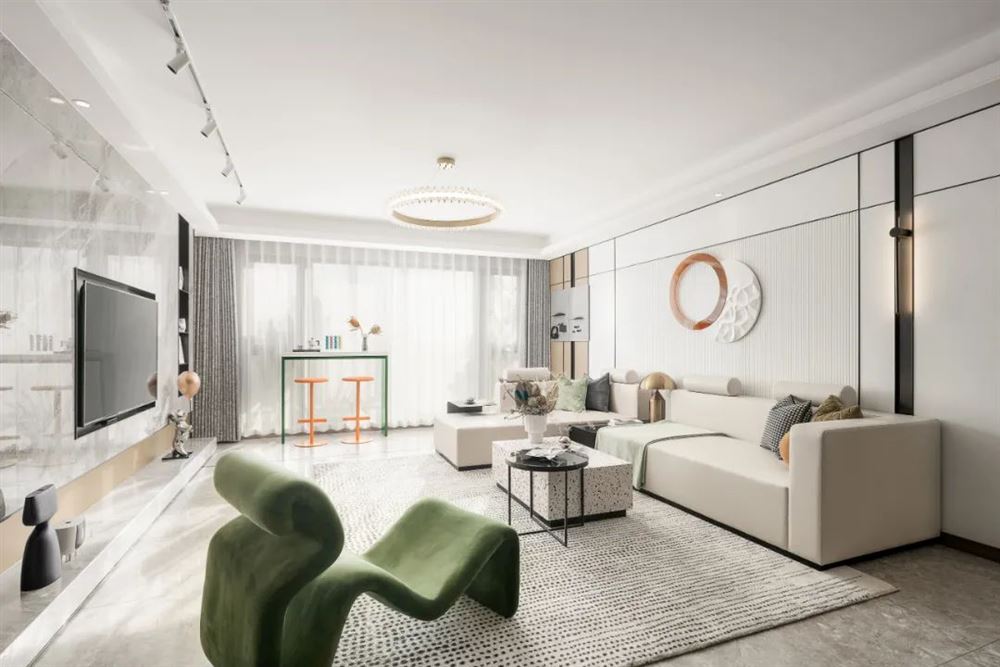 佛山市金茂綠島湖現(xiàn)代簡約風格三居室裝修案例